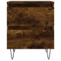 Mesitas noche 2 uds madera ingeniería roble ahumado 40x35x50 cm de vidaXL, Mesitas de noche - Ref: Foro24-826887, Precio: 56,...