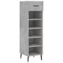 Zapatero madera de ingeniería gris hormigón 30x35x105 cm en Armarios y almacenamiento | Comprar online en Foru.es