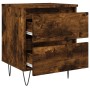 Mesitas noche 2 uds madera ingeniería roble ahumado 40x35x50 cm de vidaXL, Mesitas de noche - Ref: Foro24-826887, Precio: 56,...