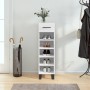 Mueble zapatero madera contrachapada blanco brillo 30x35x105 cm en Armarios y almacenamiento | Comprar online en Foru.es