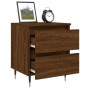 Mesita de noche madera de ingeniería marrón roble 40x35x50 cm de vidaXL, Mesitas de noche - Ref: Foro24-826874, Precio: 52,77...