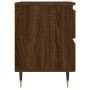 Mesita de noche madera de ingeniería marrón roble 40x35x50 cm de vidaXL, Mesitas de noche - Ref: Foro24-826874, Precio: 52,77...
