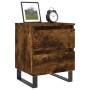 Mesitas noche 2 uds madera ingeniería roble ahumado 40x35x50 cm de vidaXL, Mesitas de noche - Ref: Foro24-826903, Precio: 66,...