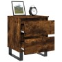 Mesitas noche 2 uds madera ingeniería roble ahumado 40x35x50 cm de vidaXL, Mesitas de noche - Ref: Foro24-826903, Precio: 66,...