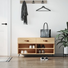 Banco zapatero madera de ingeniería roble Sonoma 102x35x55 cm en Zapateros y organizadores de calzado | Comprar online en Foru.e