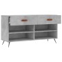 Banco zapatero madera de ingeniería gris hormigón 102x35x55 cm en Zapateros y organizadores de calzado | Comprar online en Foru.