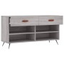 Banco zapatero madera de ingeniería gris Sonoma 102x35x55 cm en Zapateros y organizadores de calzado | Comprar online en Foru.es