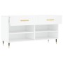 Banco zapatero madera de ingeniería blanco 102x35x55 cm en Zapateros y organizadores de calzado | Comprar online en Foru.es