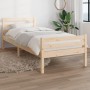 Estructura de cama de madera maciza 90x200 cm de vidaXL, Camas y somieres - Ref: Foro24-814804, Precio: 98,45 €, Descuento: %