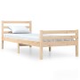 Estructura de cama de madera maciza 90x200 cm de vidaXL, Camas y somieres - Ref: Foro24-814804, Precio: 98,45 €, Descuento: %