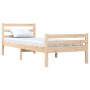 Estructura de cama de madera maciza 90x200 cm de vidaXL, Camas y somieres - Ref: Foro24-814804, Precio: 98,45 €, Descuento: %