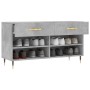 Banco zapatero madera de ingeniería gris hormigón 102x35x55 cm en Zapateros y organizadores de calzado | Comprar online en Foru.