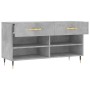 Banco zapatero madera de ingeniería gris hormigón 102x35x55 cm en Zapateros y organizadores de calzado | Comprar online en Foru.