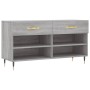 Banco zapatero madera de ingeniería gris Sonoma 102x35x55 cm en Zapateros y organizadores de calzado | Comprar online en Foru.es