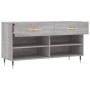 Banco zapatero madera de ingeniería gris Sonoma 102x35x55 cm en Zapateros y organizadores de calzado | Comprar online en Foru.es