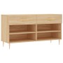 Banco zapatero madera de ingeniería roble Sonoma 102x35x55 cm en Zapateros y organizadores de calzado | Comprar online en Foru.e