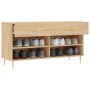 Banco zapatero madera de ingeniería roble Sonoma 102x35x55 cm en Zapateros y organizadores de calzado | Comprar online en Foru.e