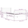 Estructura de cama de madera maciza 90x200 cm de vidaXL, Camas y somieres - Ref: Foro24-814804, Precio: 98,45 €, Descuento: %