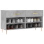 Banco zapatero madera de ingeniería gris hormigón 102x35x55 cm en Zapateros y organizadores de calzado | Comprar online en Foru.