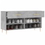 Banco zapatero madera de ingeniería gris hormigón 102x35x55 cm en Zapateros y organizadores de calzado | Comprar online en Foru.
