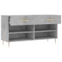 Banco zapatero madera de ingeniería gris hormigón 102x35x55 cm en Zapateros y organizadores de calzado | Comprar online en Foru.