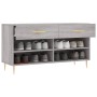 Banco zapatero madera de ingeniería gris Sonoma 102x35x55 cm en Zapateros y organizadores de calzado | Comprar online en Foru.es