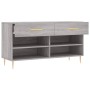 Banco zapatero madera de ingeniería gris Sonoma 102x35x55 cm en Zapateros y organizadores de calzado | Comprar online en Foru.es