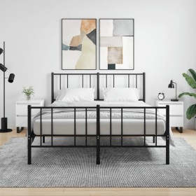 Mesitas noche 2 uds madera ingeniería blanco brillo 40x35x50 cm de vidaXL, Mesitas de noche - Ref: Foro24-826897, Precio: 100...