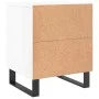 Bedside tables 2 units engineered wood white gloss 40x35x50 cm by vidaXL, Nightstands - Ref: Foro24-826897, Price: 99,06 €, D...
