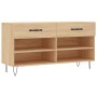 Banco zapatero madera de ingeniería roble Sonoma 102x35x55 cm en Zapateros y organizadores de calzado | Comprar online en Foru.e