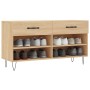 Banco zapatero madera de ingeniería roble Sonoma 102x35x55 cm en Zapateros y organizadores de calzado | Comprar online en Foru.e