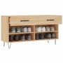 Banco zapatero madera de ingeniería roble Sonoma 102x35x55 cm en Zapateros y organizadores de calzado | Comprar online en Foru.e