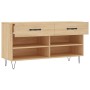 Banco zapatero madera de ingeniería roble Sonoma 102x35x55 cm en Zapateros y organizadores de calzado | Comprar online en Foru.e