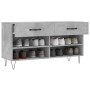 Banco zapatero madera de ingeniería gris hormigón 102x35x55 cm en Zapateros y organizadores de calzado | Comprar online en Foru.