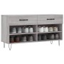 Banco zapatero madera de ingeniería gris Sonoma 102x35x55 cm en Zapateros y organizadores de calzado | Comprar online en Foru.es