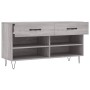 Banco zapatero madera de ingeniería gris Sonoma 102x35x55 cm en Zapateros y organizadores de calzado | Comprar online en Foru.es