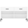 Banco zapatero madera de ingeniería blanco 102x35x55 cm en Zapateros y organizadores de calzado | Comprar online en Foru.es