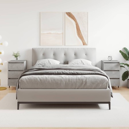 Mesitas noche 2 uds madera ingeniería gris hormigón 40x35x69 cm de vidaXL, Mesitas de noche - Ref: Foro24-826917, Precio: 98,...