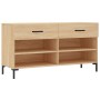 Banco zapatero madera de ingeniería roble Sonoma 102x35x55 cm en Zapateros y organizadores de calzado | Comprar online en Foru.e
