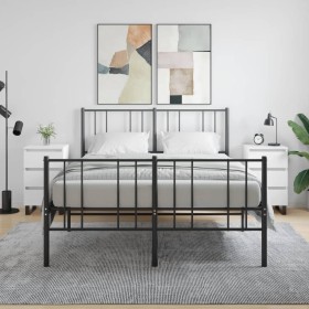 Mesitas de noche 2 uds madera de ingeniería blanco 40x35x69 cm de vidaXL, Mesitas de noche - Ref: Foro24-826941, Precio: 113,...