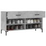 Banco zapatero madera de ingeniería gris hormigón 102x35x55 cm en Zapateros y organizadores de calzado | Comprar online en Foru.
