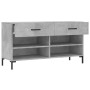 Banco zapatero madera de ingeniería gris hormigón 102x35x55 cm en Zapateros y organizadores de calzado | Comprar online en Foru.