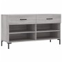 Banco zapatero madera de ingeniería gris Sonoma 102x35x55 cm en Zapateros y organizadores de calzado | Comprar online en Foru.es