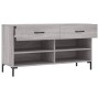 Banco zapatero madera de ingeniería gris Sonoma 102x35x55 cm en Zapateros y organizadores de calzado | Comprar online en Foru.es