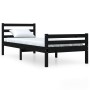Estructura de cama madera maciza negro 90x200 cm de vidaXL, Camas y somieres - Ref: Foro24-814808, Precio: 106,94 €, Descuent...