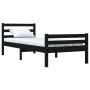 Estructura de cama madera maciza negro 90x200 cm de vidaXL, Camas y somieres - Ref: Foro24-814808, Precio: 106,94 €, Descuent...