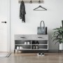 Banco zapatero madera de ingeniería gris hormigón 102x35x55 cm en Zapateros y organizadores de calzado | Comprar online en Foru.