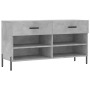 Banco zapatero madera de ingeniería gris hormigón 102x35x55 cm en Zapateros y organizadores de calzado | Comprar online en Foru.