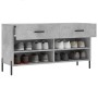 Banco zapatero madera de ingeniería gris hormigón 102x35x55 cm en Zapateros y organizadores de calzado | Comprar online en Foru.