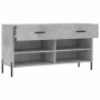 Banco zapatero madera de ingeniería gris hormigón 102x35x55 cm en Zapateros y organizadores de calzado | Comprar online en Foru.
